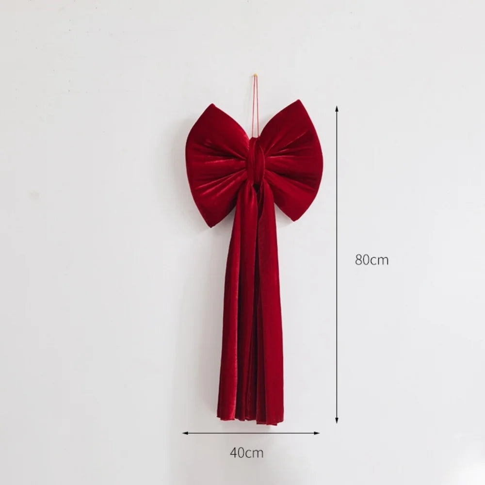 Large Velvet Christmas Bow Decoration