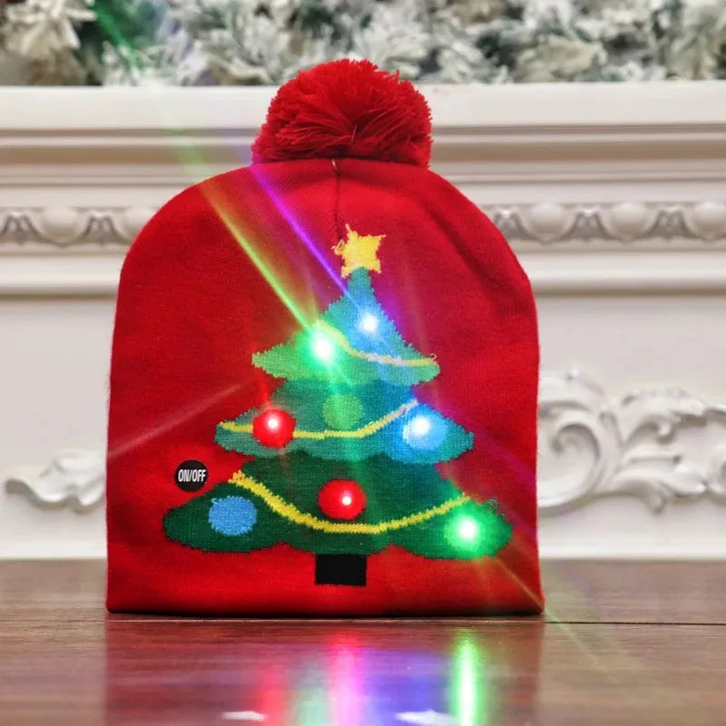 LED Light-Up Christmas Beanie