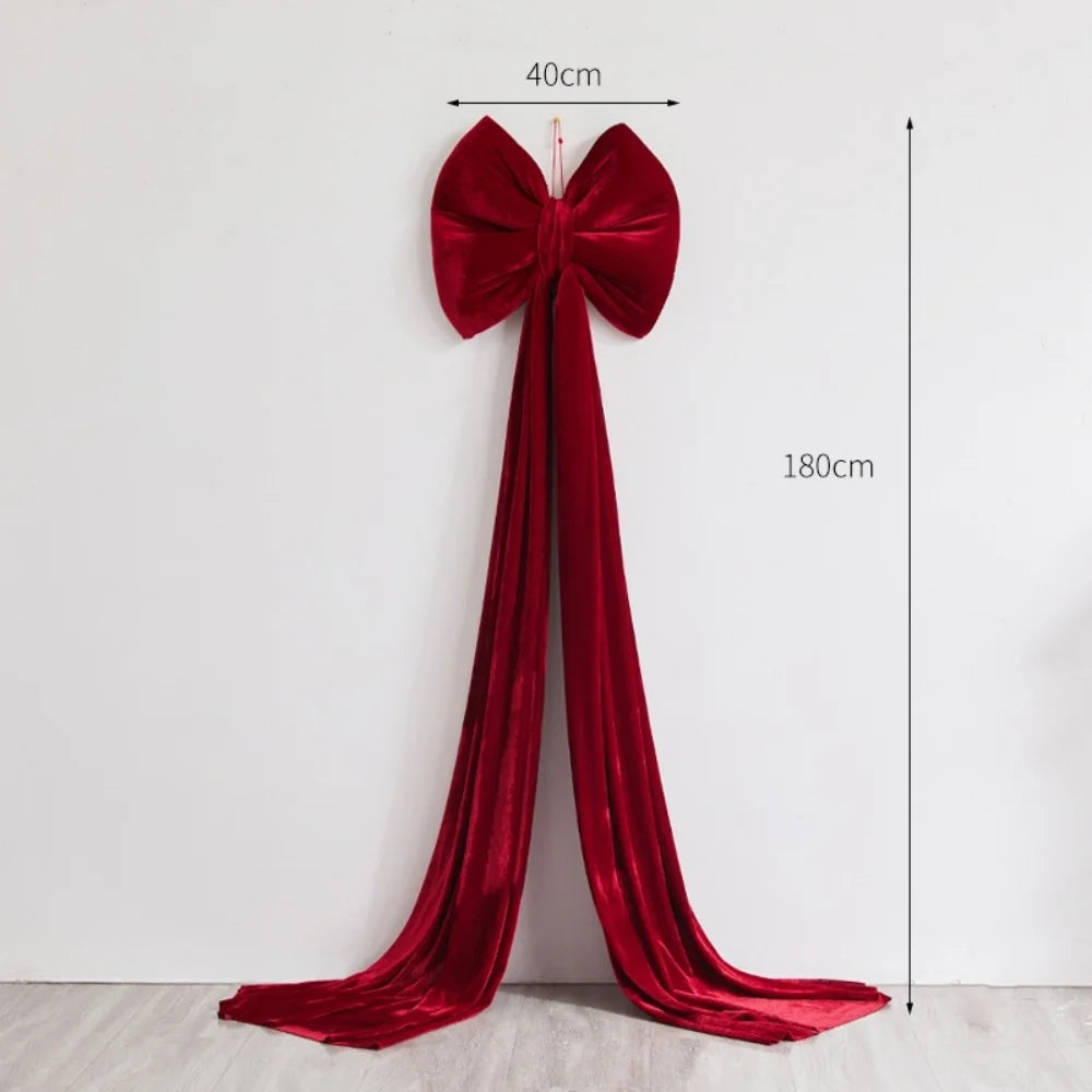 Large Velvet Christmas Bow Decoration