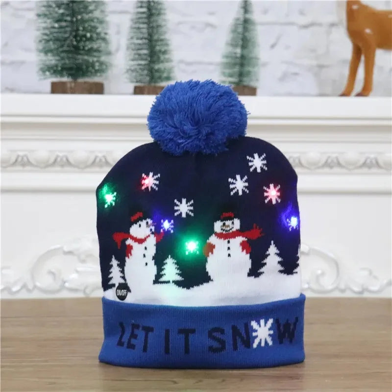 LED Light-Up Christmas Beanie