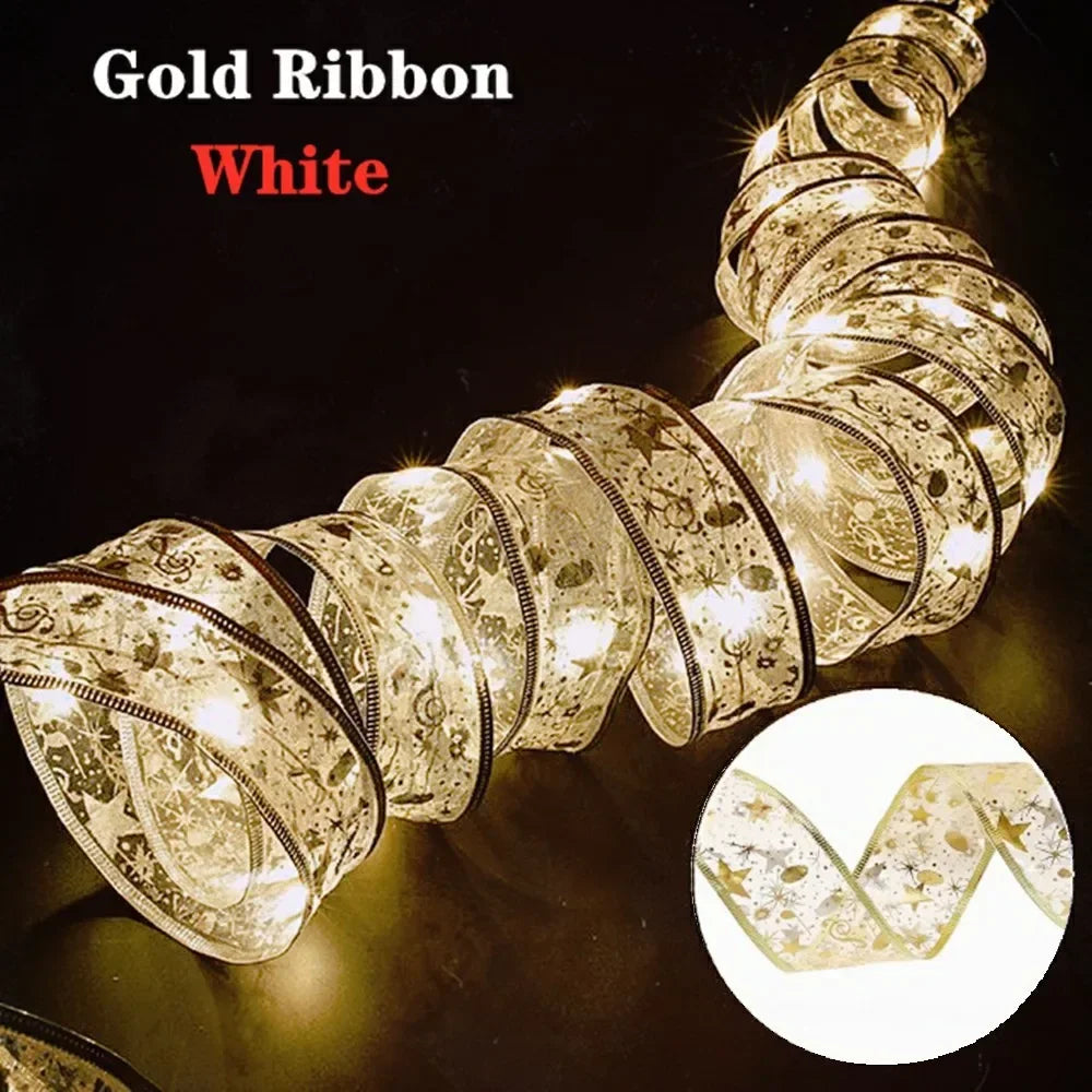 LED Christmas Ribbon Fairy Lights