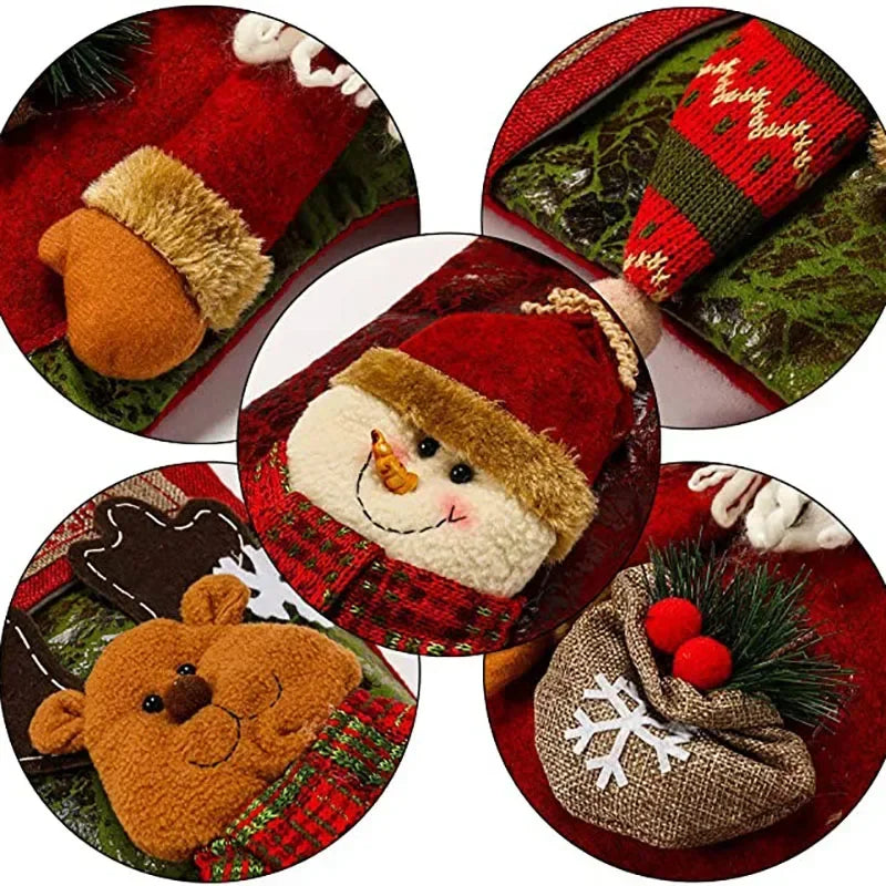 Luxury Christmas Stockings – Santa, Snowman & Reindeer Designs (1 or 3 PCS) 🎄🎅🦌✨