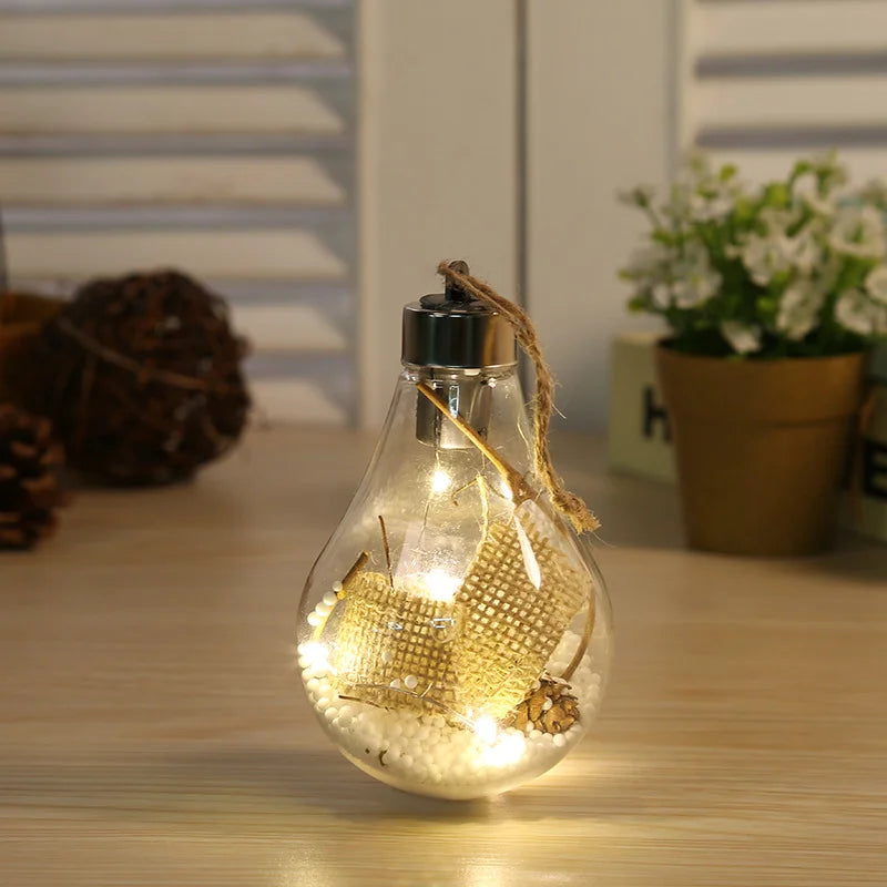 LED Christmas Bulb Ornaments – Luminous Fairy Light Hanging Decorations ✨💡🎄