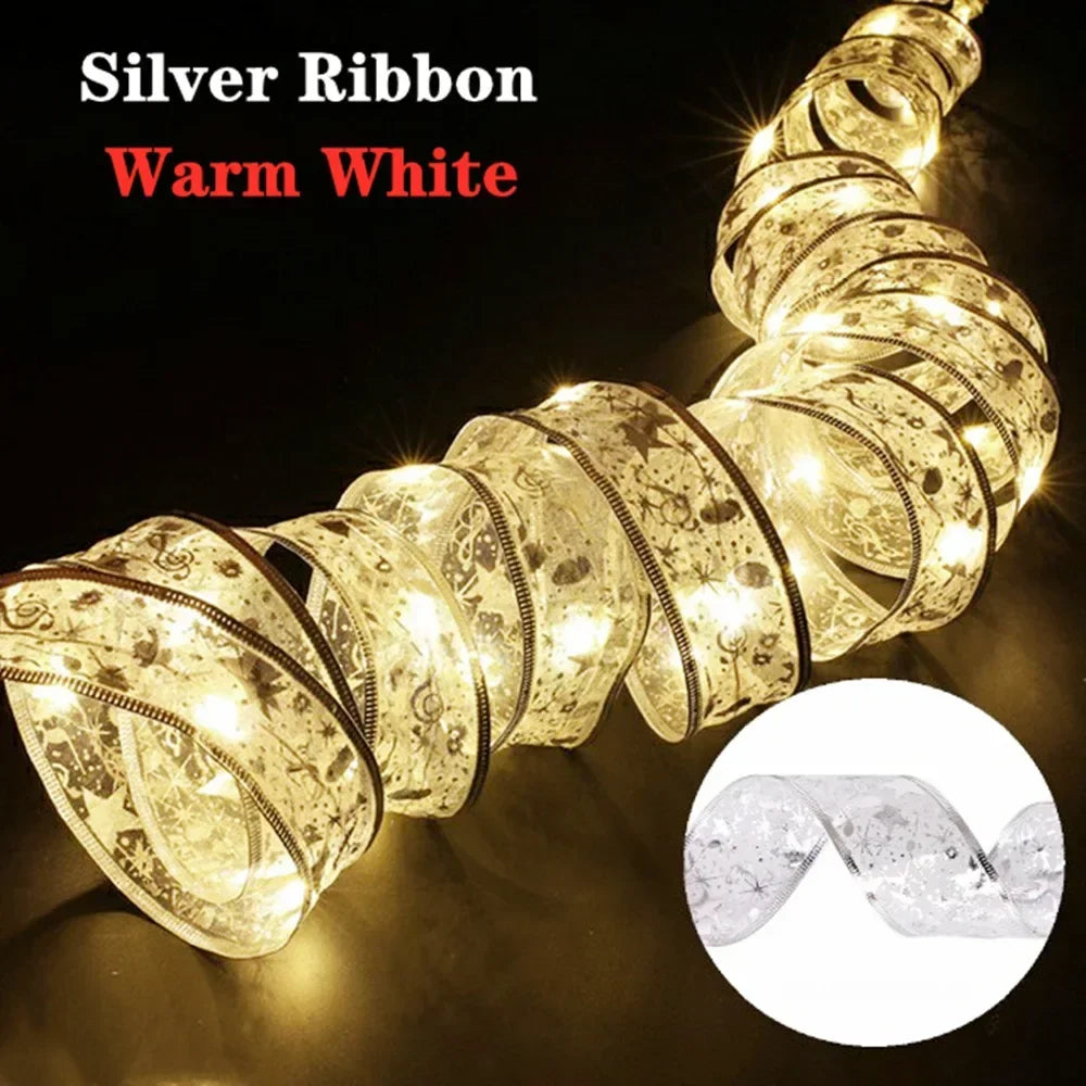 LED Christmas Ribbon Fairy Lights