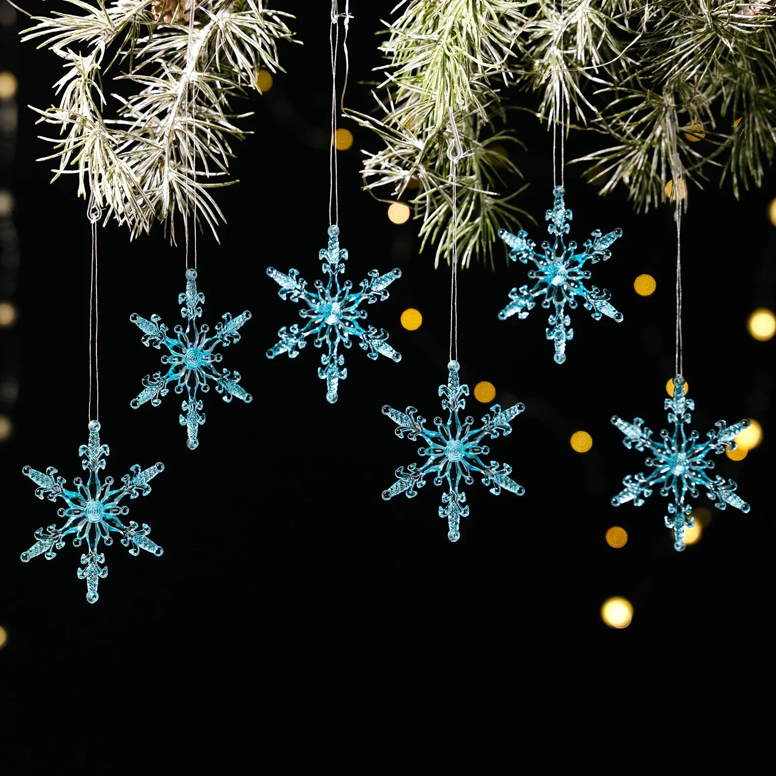 Transparent Acrylic Icicle & Snowflake Ornaments