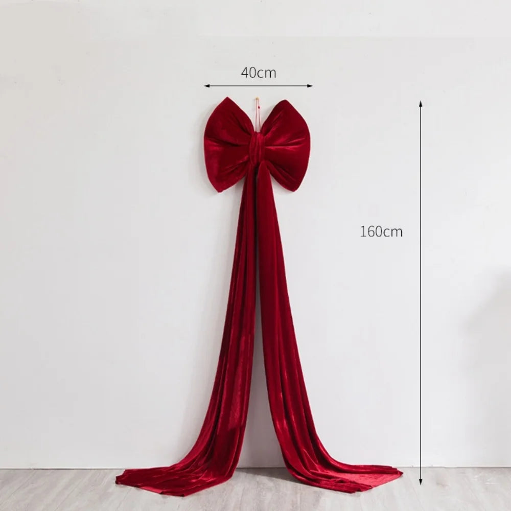 Large Velvet Christmas Bow Decoration