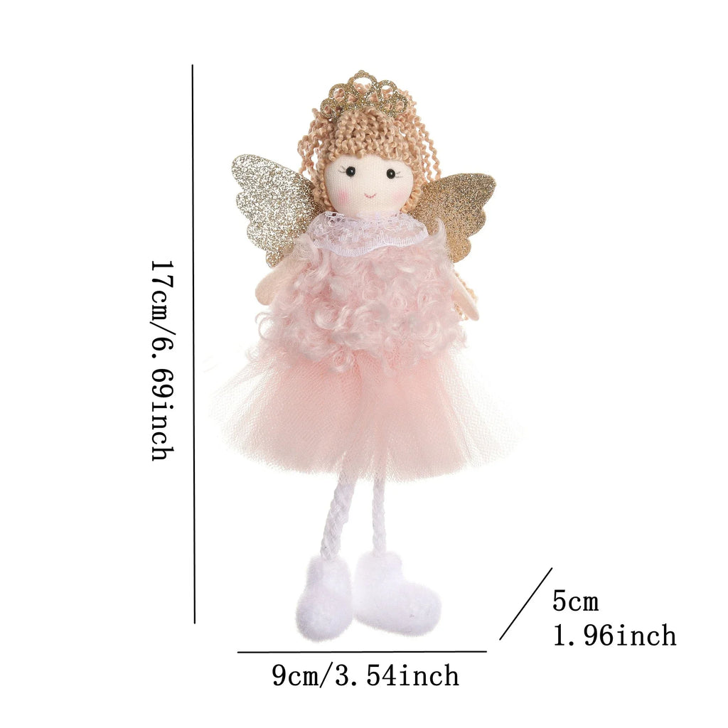 Christmas Plush Angel Ornaments – With Antlers, Heart, or Scarf