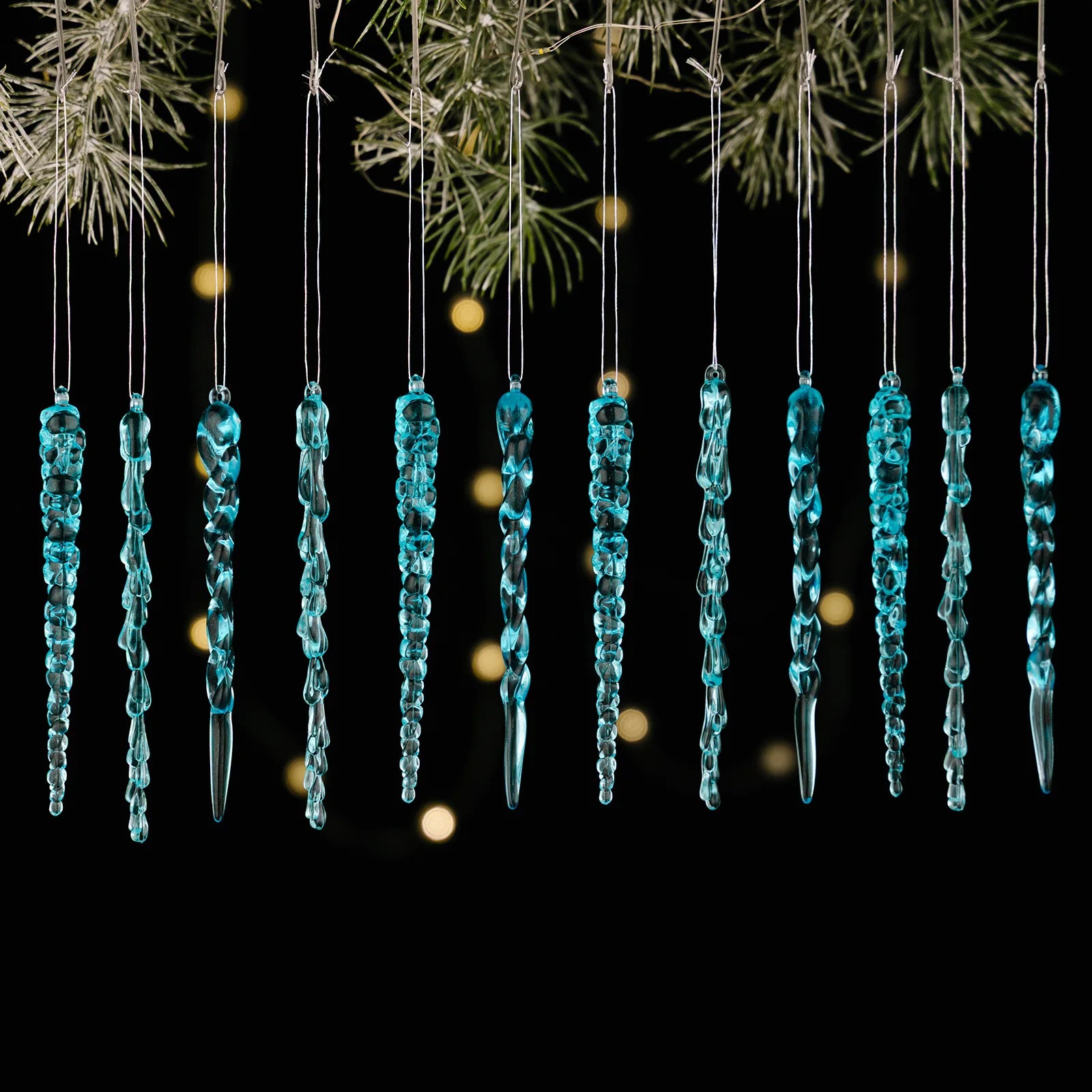 Transparent Acrylic Icicle & Snowflake Ornaments
