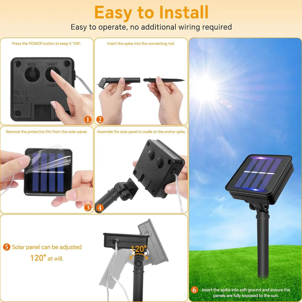 Solar Christmas Fairy Lights – Outdoor Waterproof LED String