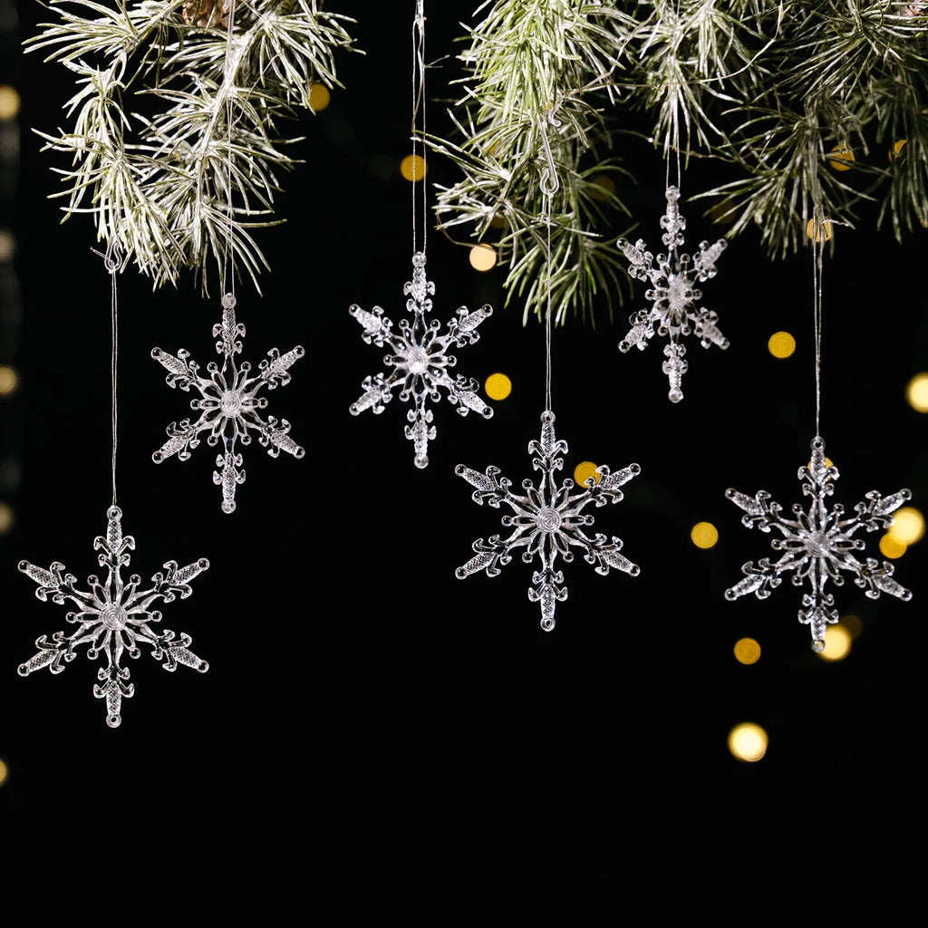 Transparent Acrylic Icicle & Snowflake Ornaments