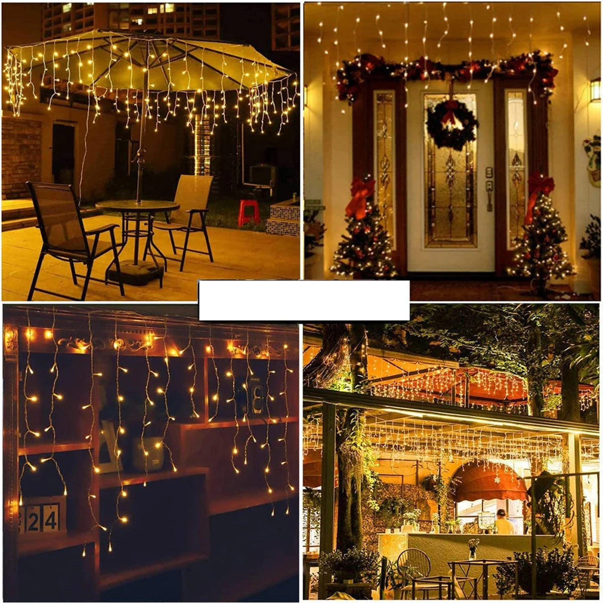 LED Icicle Fairy Lights with Remote – Outdoor Waterproof Christmas Garland (5M–40M)