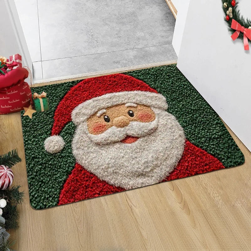 Christmas Door Mat – Santa Claus & Gingerbread Design (Indoor / Outdoor)