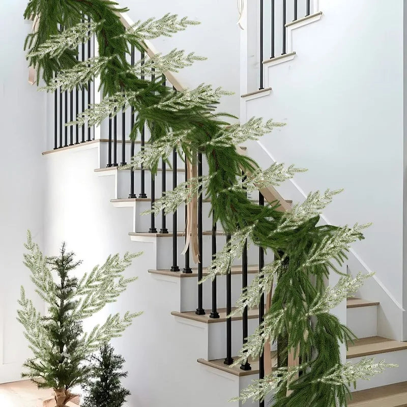 Artificial Snow Pine Branches – 1/5/10/20 PCS Christmas Greenery for Tree & DIY Decor 🌲❄️✨