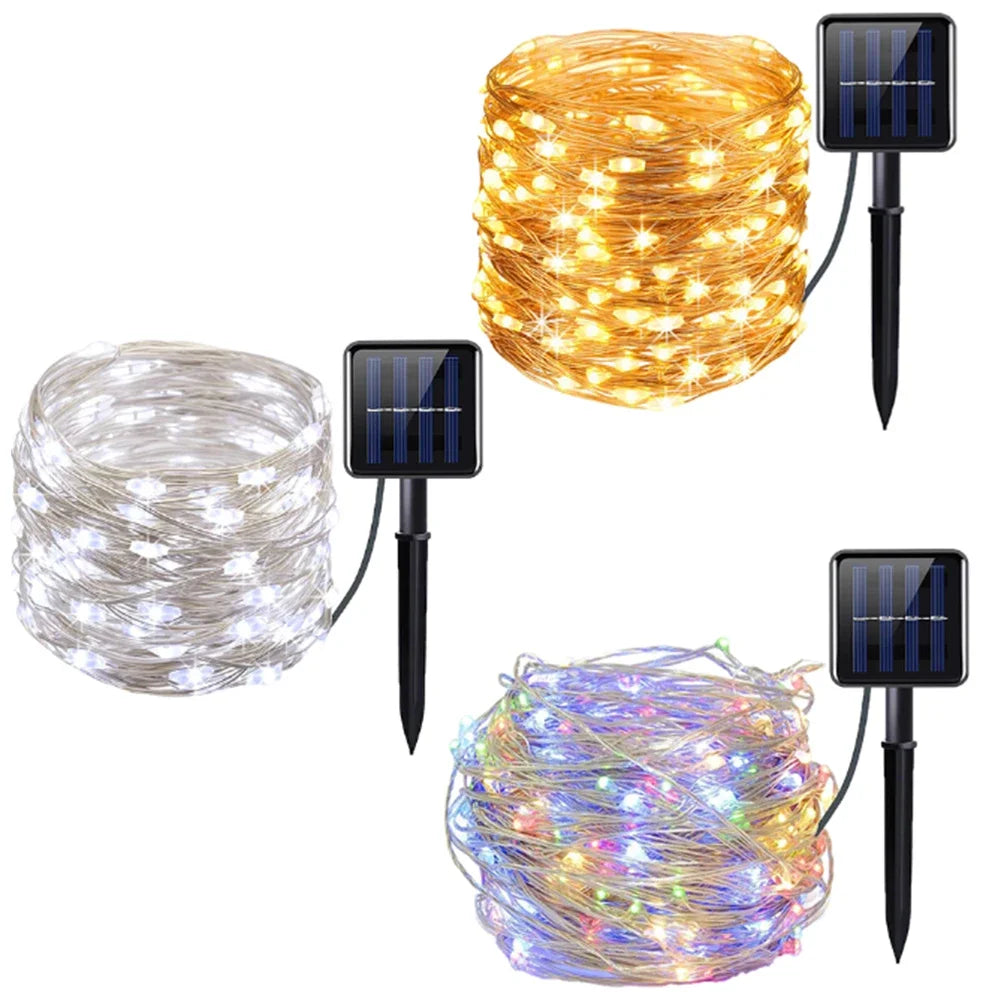 LED Solar String Fairy Lights – Waterproof Outdoor Garland for Garden & Christmas Decor (7M / 22M / 32M)