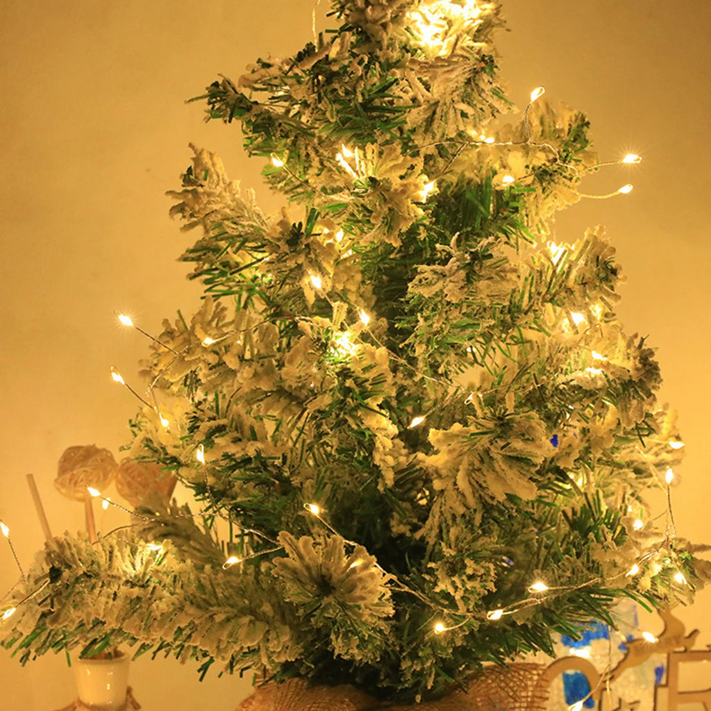 Cluster Firecracker LED String Lights with Remote – Warm White (6M–50M, EU Plug)