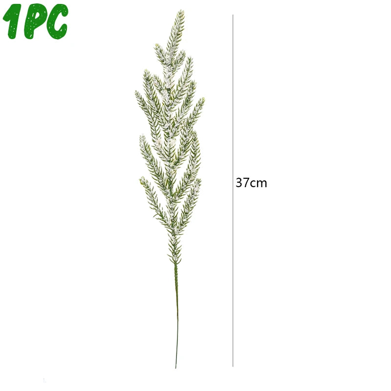 Artificial Snow Pine Branches – 1/5/10/20 PCS Christmas Greenery for Tree & DIY Decor 🌲❄️✨
