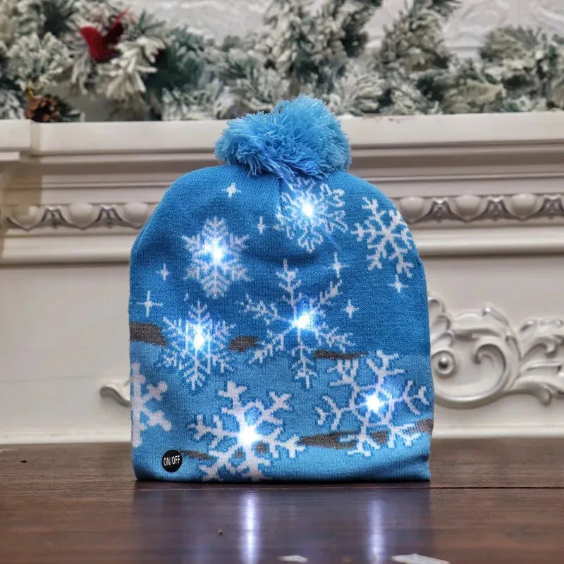 LED Light-Up Christmas Beanie
