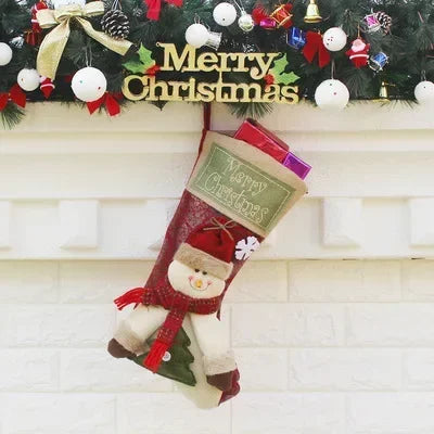 Luxury Christmas Stockings – Santa, Snowman & Reindeer Designs (1 or 3 PCS) 🎄🎅🦌✨