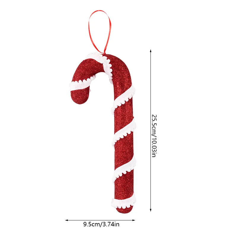 Candy Cane Christmas Ornaments – Red & White Hanging Decorations