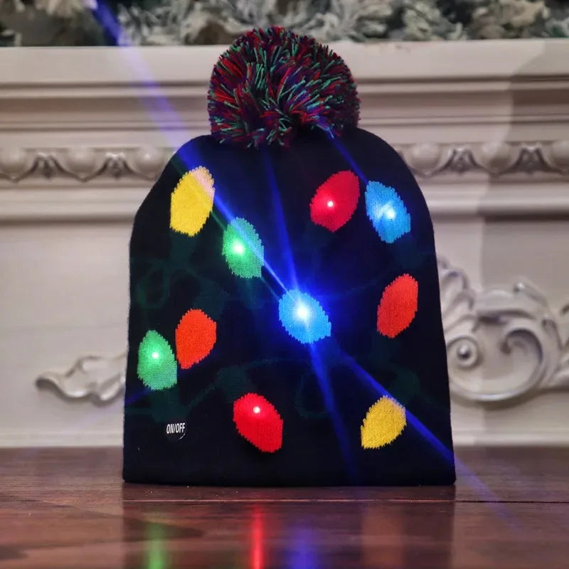 LED Light-Up Christmas Beanie