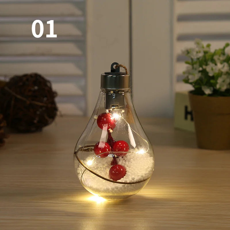 LED Christmas Bulb Ornaments – Luminous Fairy Light Hanging Decorations ✨💡🎄