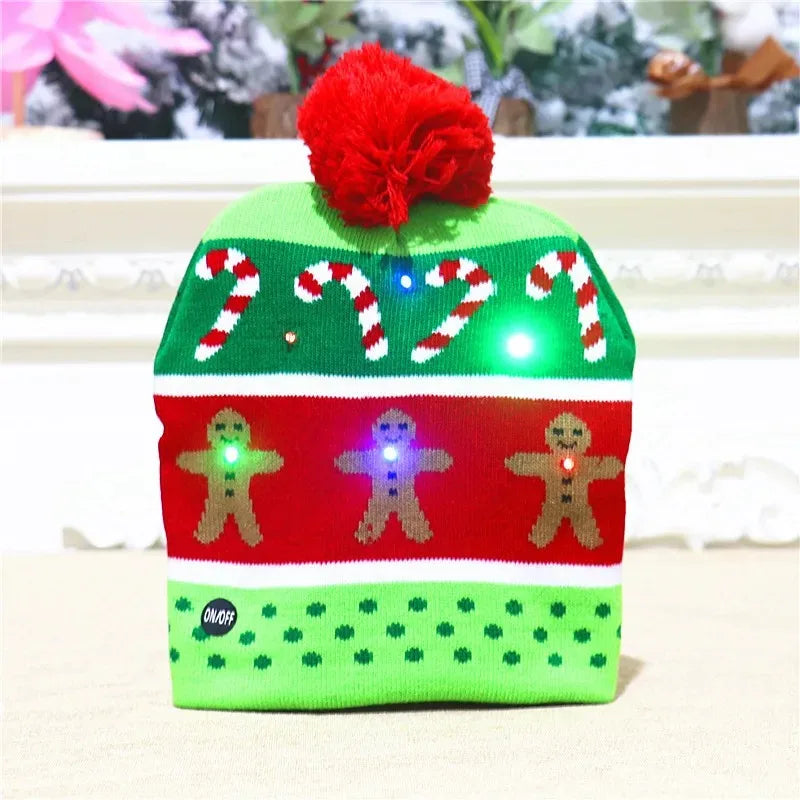 LED Light-Up Christmas Beanie