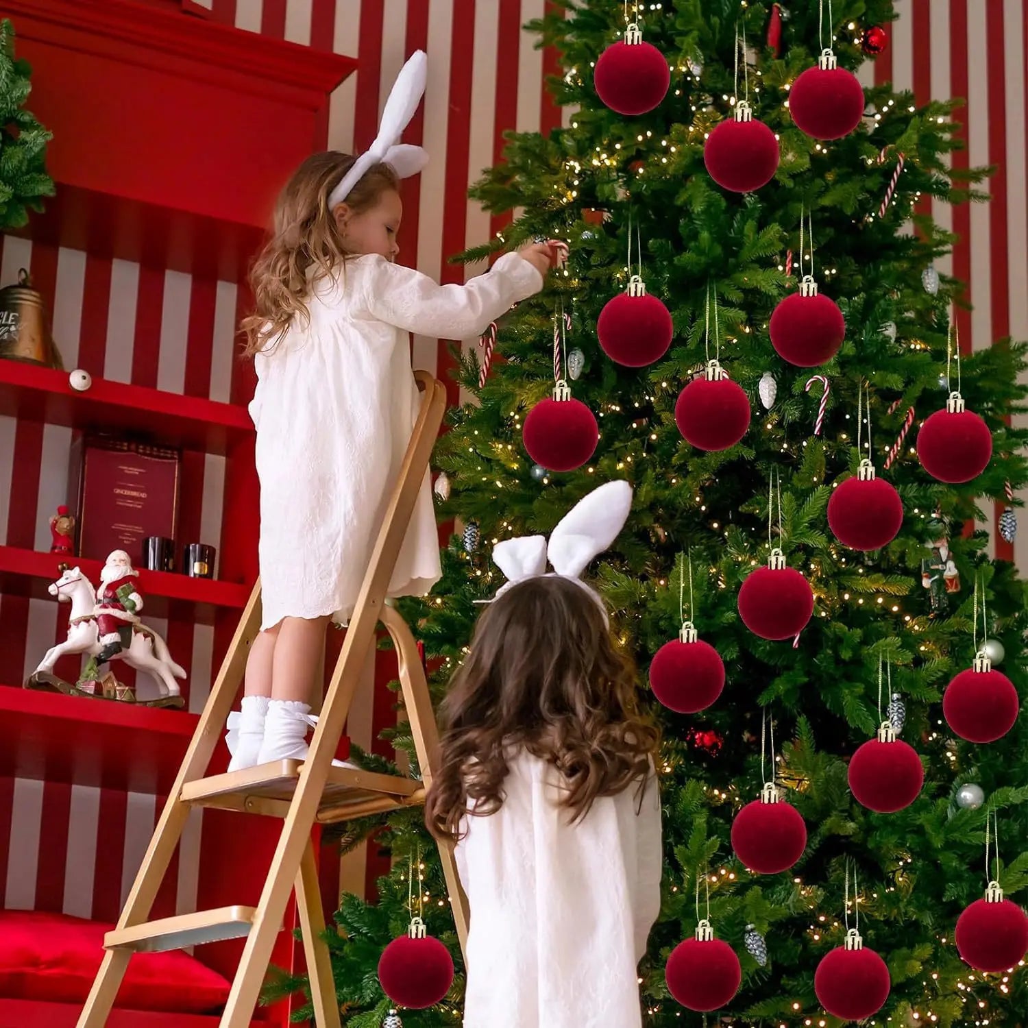 Velvet Christmas Balls – Shatterproof Tree Ornaments