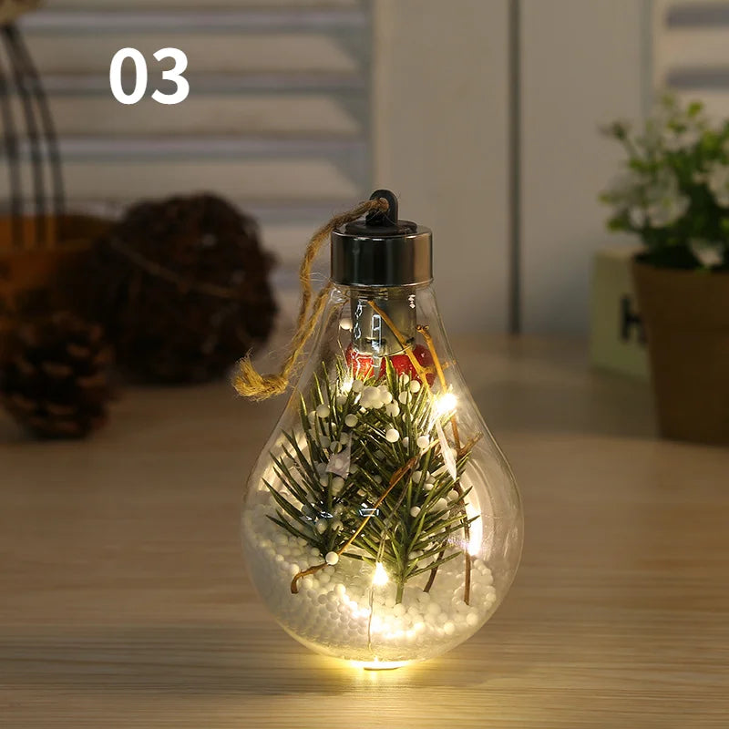 LED Christmas Bulb Ornaments – Luminous Fairy Light Hanging Decorations ✨💡🎄