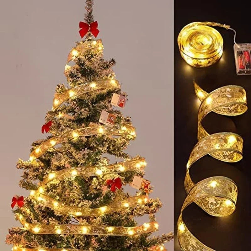 LED Christmas Ribbon Fairy Lights