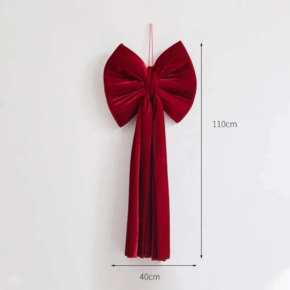 Large Velvet Christmas Bow Decoration