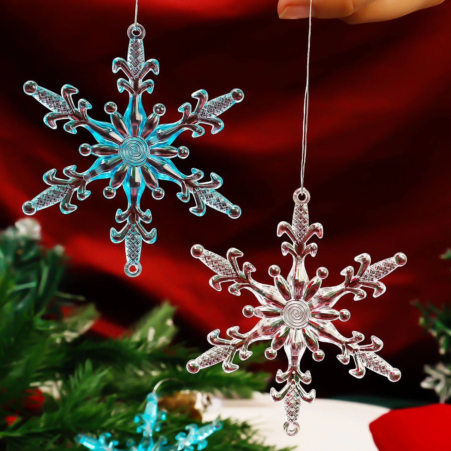 Transparent Acrylic Icicle & Snowflake Ornaments