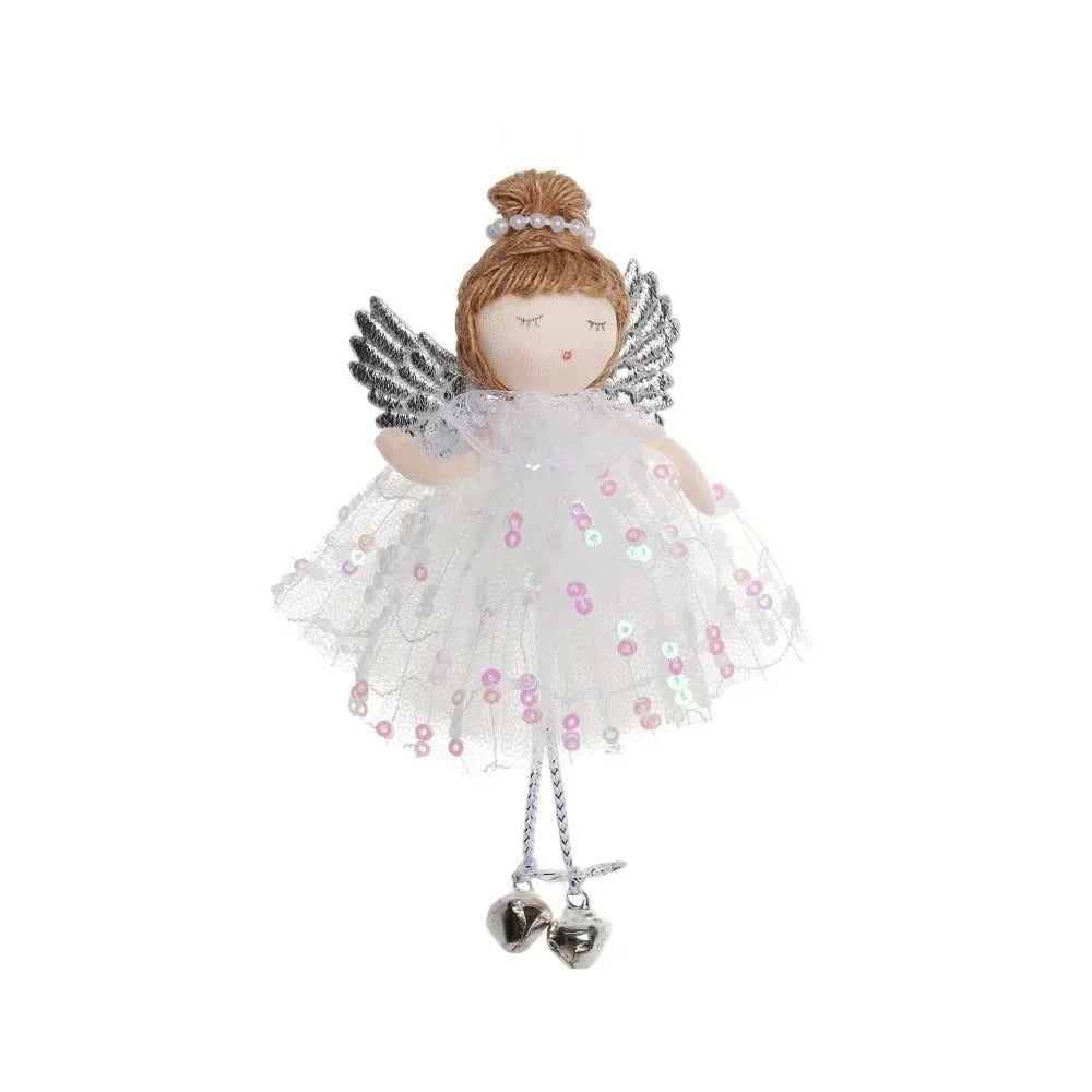 Christmas Plush Angel Ornaments – With Antlers, Heart, or Scarf