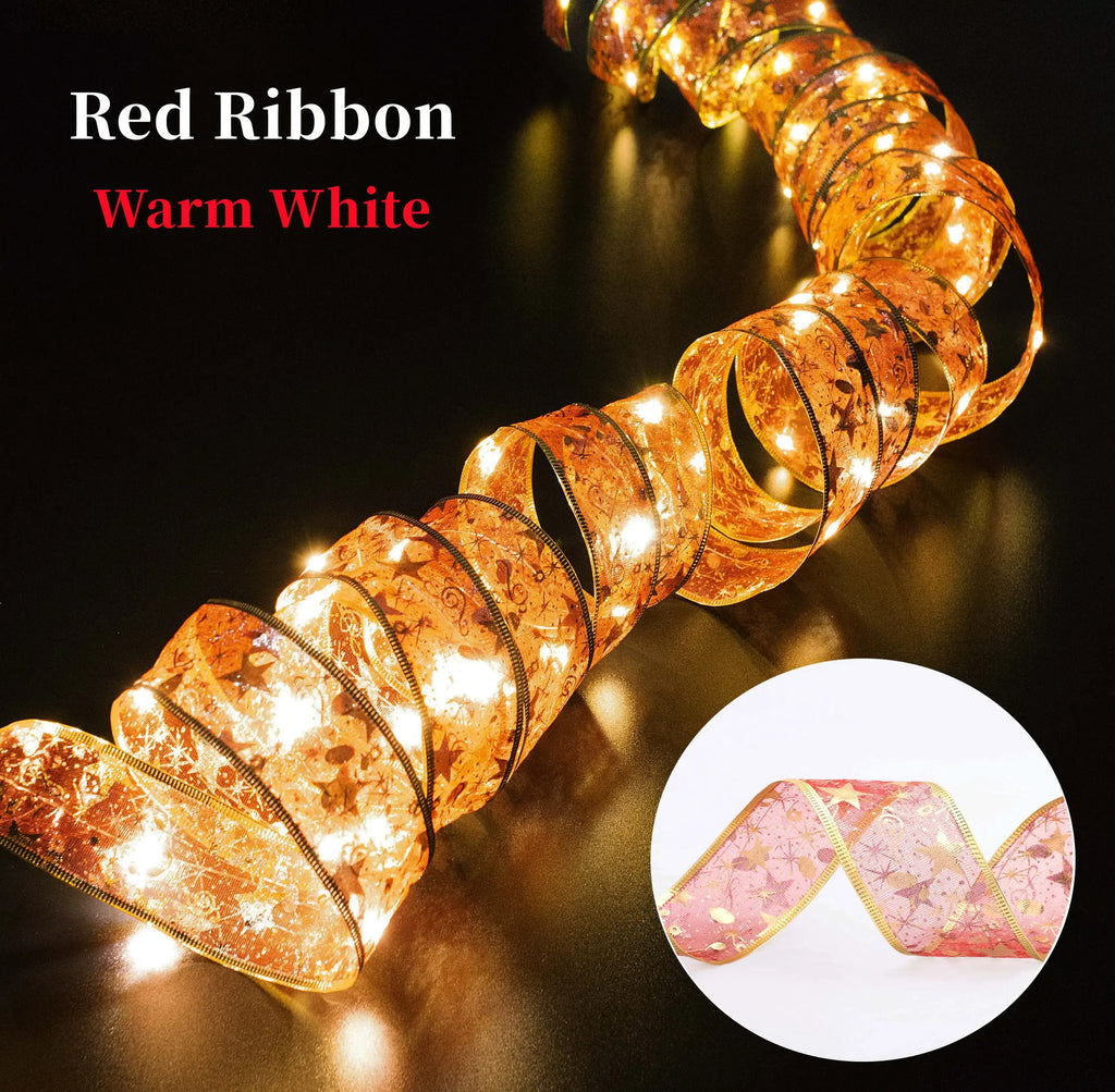 LED Christmas Ribbon Fairy Lights