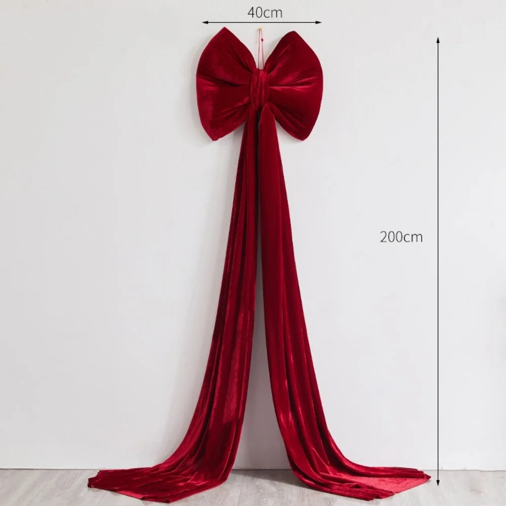 Large Velvet Christmas Bow Decoration
