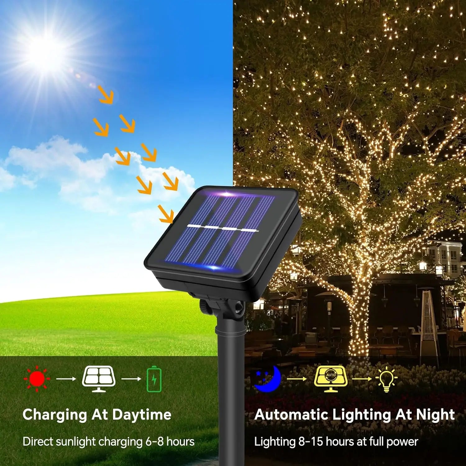 Solar Christmas Fairy Lights – Outdoor Waterproof LED String