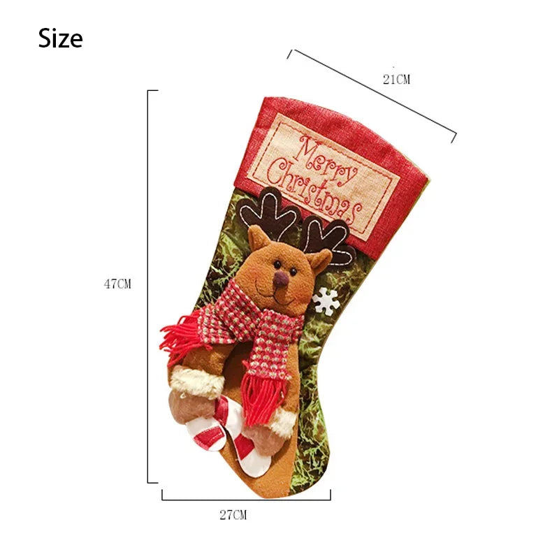 Luxury Christmas Stockings – Santa, Snowman & Reindeer Designs (1 or 3 PCS) 🎄🎅🦌✨