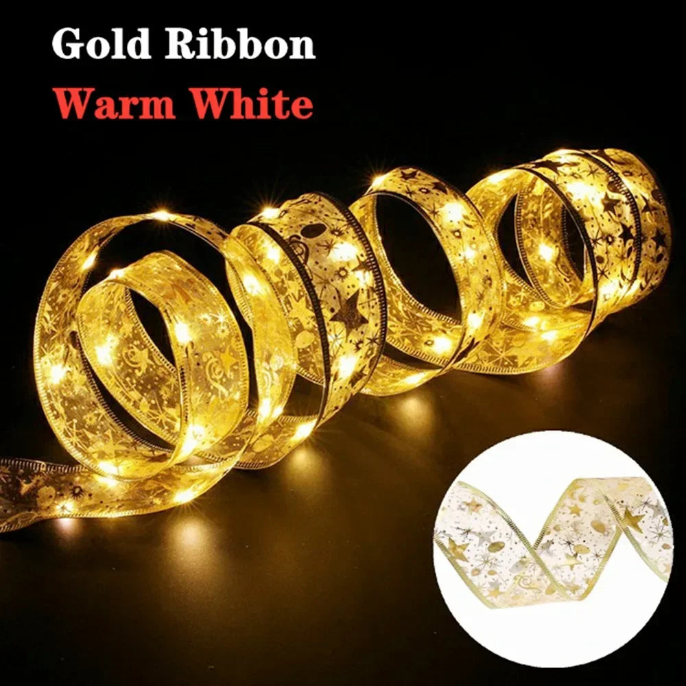 LED Christmas Ribbon Fairy Lights