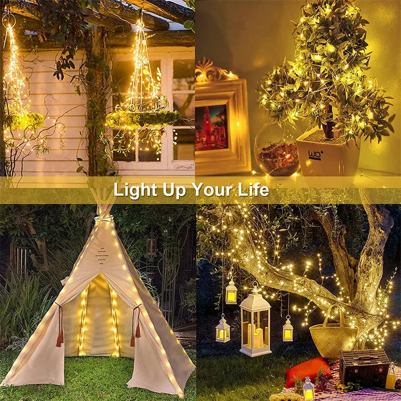 LED Solar String Fairy Lights – Waterproof Outdoor Garland for Garden & Christmas Decor (7M / 22M / 32M)
