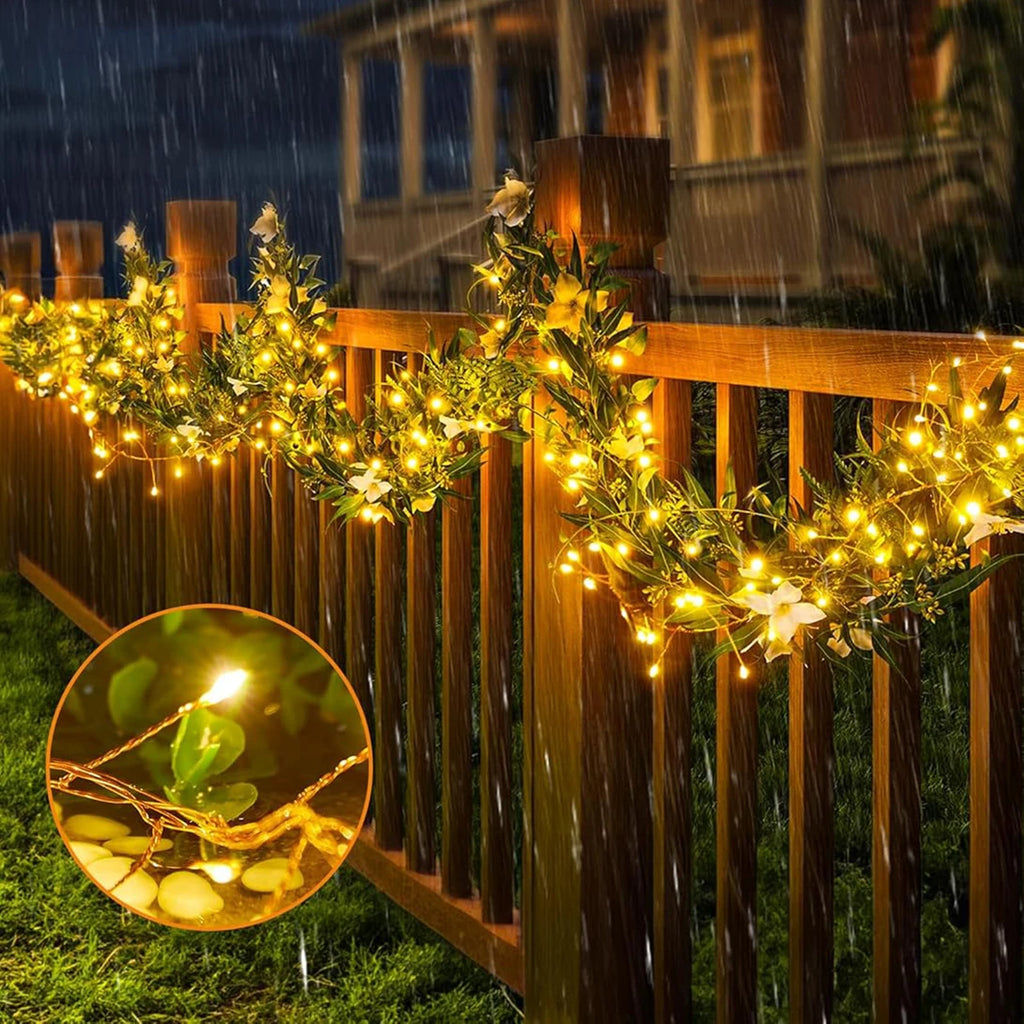 Cluster Firecracker LED String Lights with Remote – Warm White (6M–50M, EU Plug)