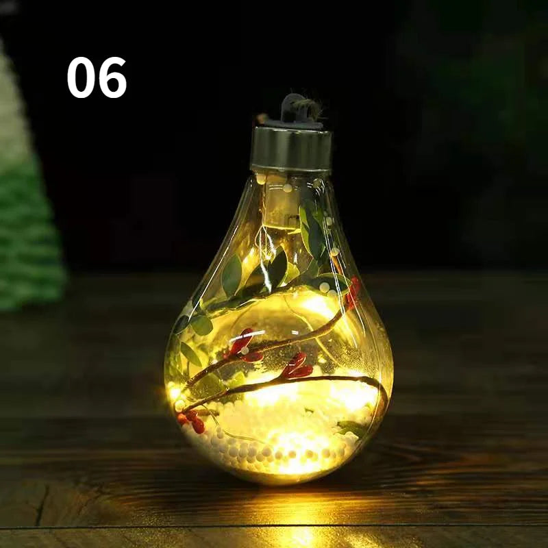 LED Christmas Bulb Ornaments – Luminous Fairy Light Hanging Decorations ✨💡🎄