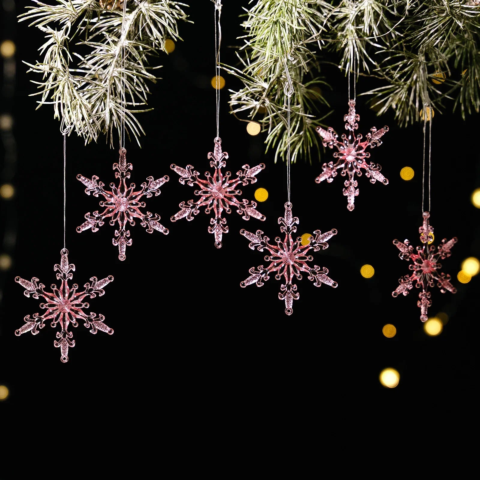 Transparent Acrylic Icicle & Snowflake Ornaments