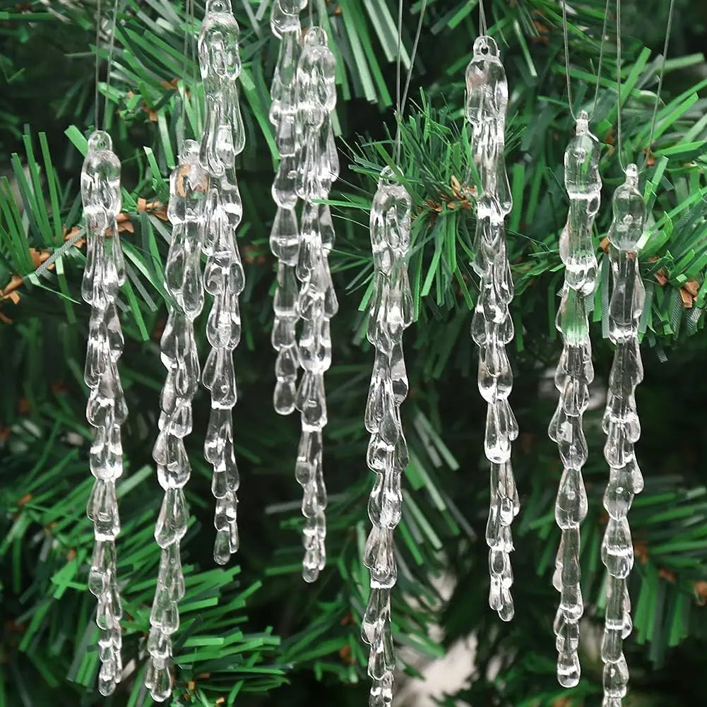 Transparent Acrylic Icicle & Snowflake Ornaments