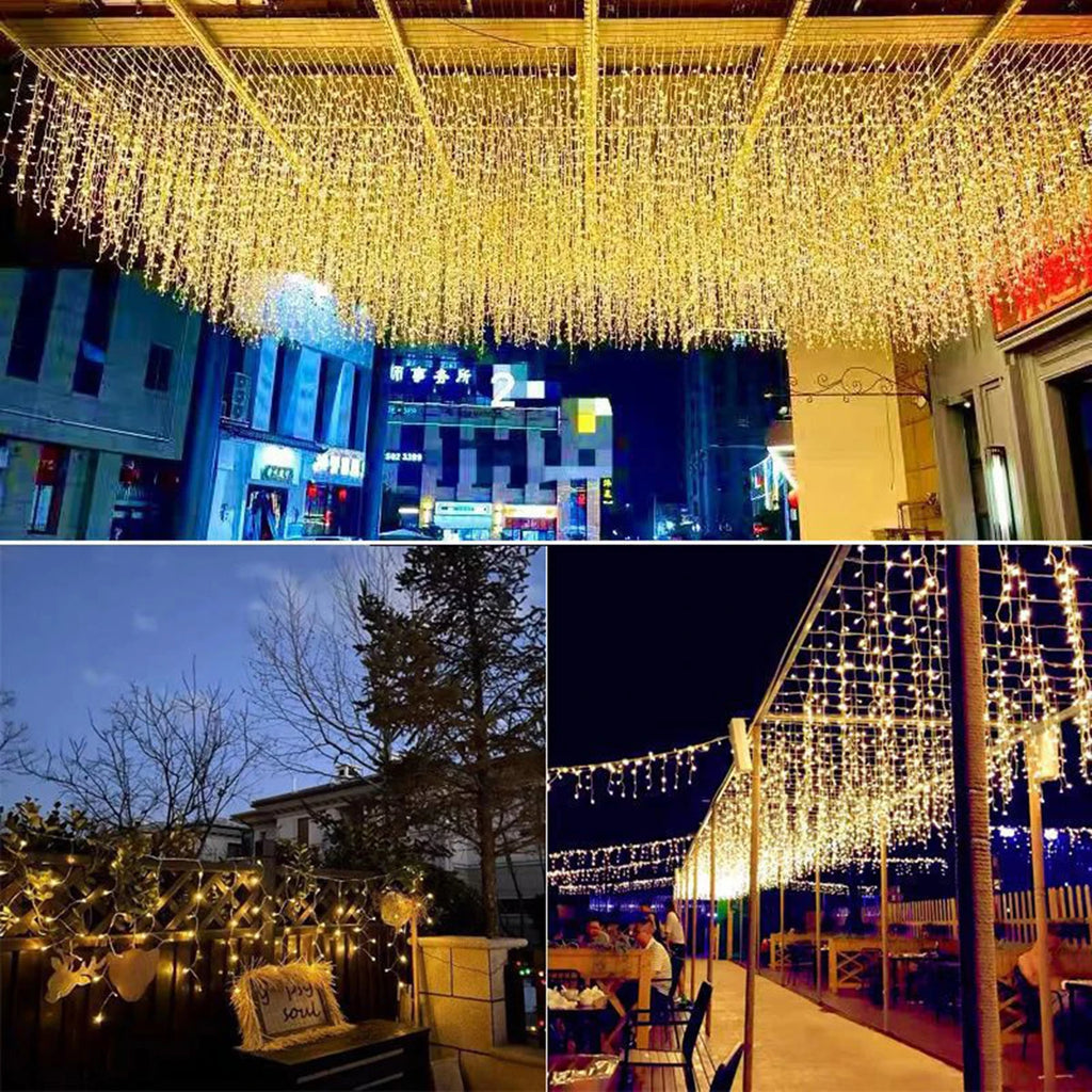 LED Icicle Fairy Lights with Remote – Outdoor Waterproof Christmas Garland (5M–40M)