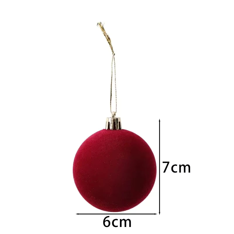Velvet Christmas Balls – Shatterproof Tree Ornaments