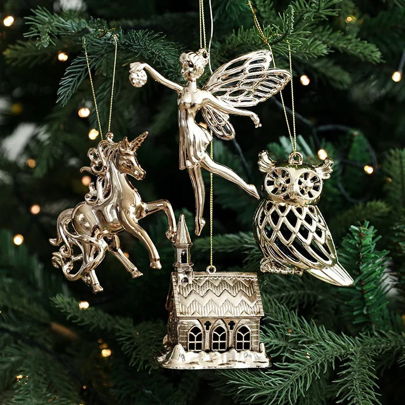 Christmas Snow House Ornaments – Hanging Tree Decorations