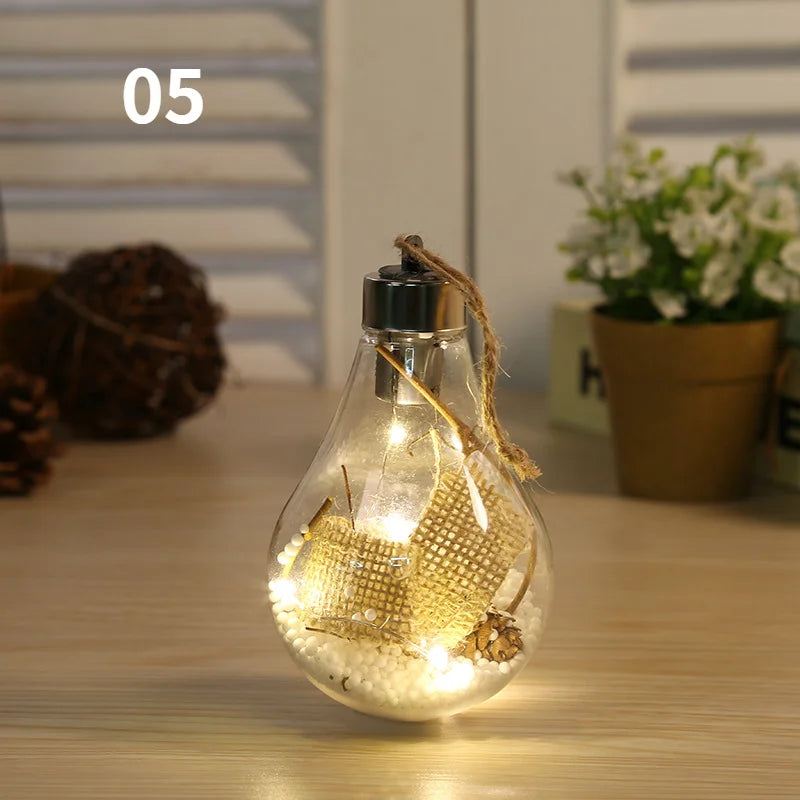 LED Christmas Bulb Ornaments – Luminous Fairy Light Hanging Decorations ✨💡🎄