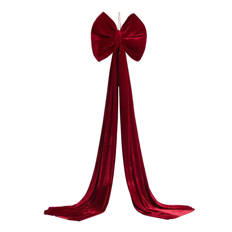 Large Velvet Christmas Bow Decoration