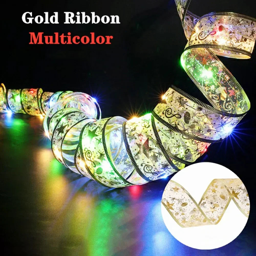 LED Christmas Ribbon Fairy Lights