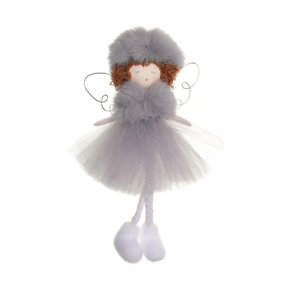 Christmas Plush Angel Ornaments – With Antlers, Heart, or Scarf