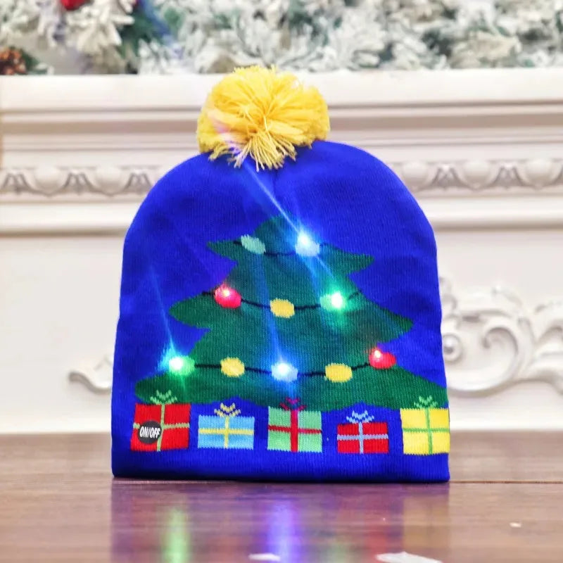 LED Light-Up Christmas Beanie